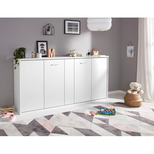 Schrankbett PRIESS "Oregon", weiß, H:102cm, Schrankbetten, wahlweise mit LED-Beleuchtung