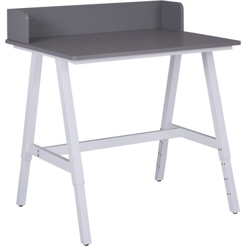 Schreibtisch INTER LINK, weiß, grau, weiß, grau, B:80cm H:54cm T:60cm, Tische, Schreibtisch