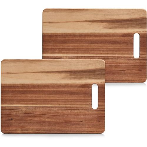 Schneidebrett ZELLER PRESENT, braun, B:25cm H:1cm L:35cm, Massivholz, Schneidebretter, hochwertiges Akazienholz