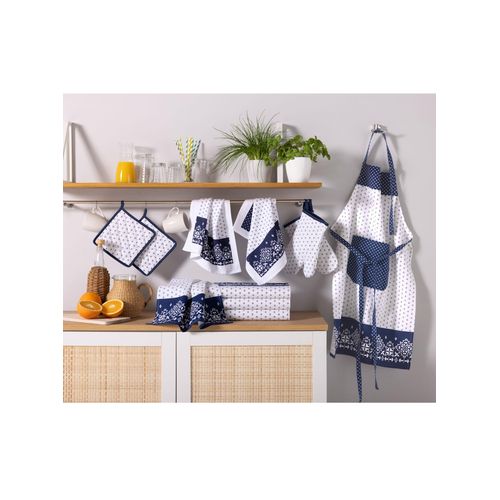 Geschirrtuch Gr. 5, blau, 5, 1 Stk., Baumwolle, Geschirrtücher