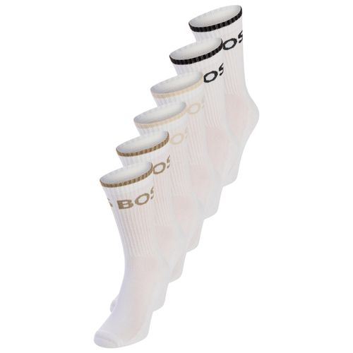 Sneakersocken BOSS "3P AS Logo CC", Herren, Gr. 43-46, weiß (weiß 100), Baumwollmischung, Socken Sneakersocken
