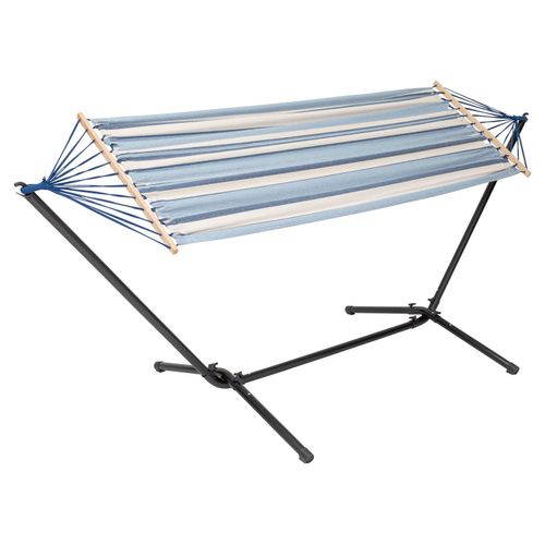 LIVARNO home Hängematte, mit Gestell, blau-gestreift Image