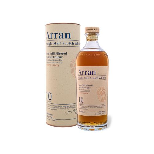 The Arran Single Malt Scotch Whisky 10 Jahre mit Geschenkbox 46% Vol