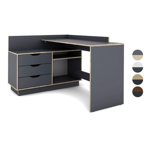 byLIVING Schreibtisch »Belfast«, mit trendigen Eingriffen & Rollschubführung Image