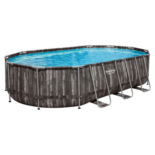 Bestway Power Steel™ Frame Pool Komplett-Set mit Filterpumpe, ca. L 610 x B 366 x H 122 cm Image