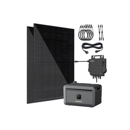 VALE Balkonkraftwerk GROWATT, 860 W / 800 W - 2.048 Wh Balkonkraftwerk