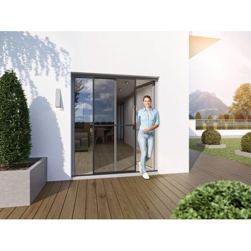 wip Insektenschutz-Schiebetür, Aluminium, Komplettbausatz B 120 x H 240 cm Image