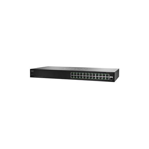 Cisco SG 100-24, ungemanaged, IEEE 802.1p, IEEE 802.3, IEEE 802.3ab, IEEE 802.3u, 8000 Eintragungen, 10/100 Mbps, 48 Gbit/Sek, Schwarz
