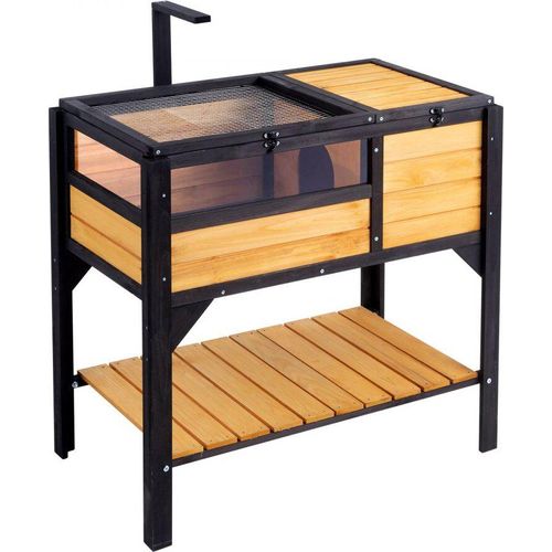 Schildkrötengehege aus Holz - Terrarium für Schildkröten - 850x500x825mm - Hochwertiges Schildkrötenhaus - Haustierbedarf