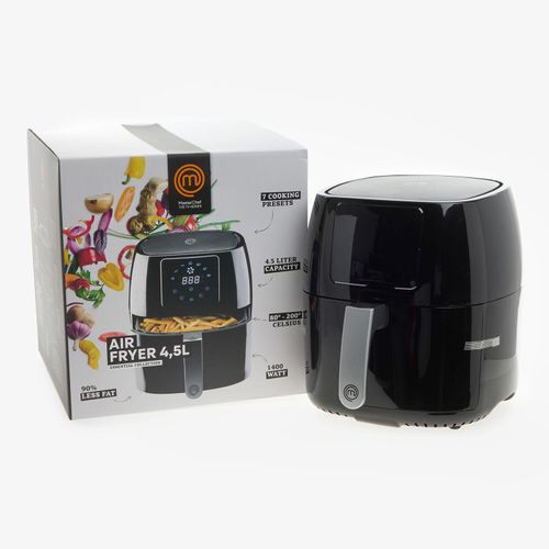 Schwarze Heißluftfritteuse 4,5l