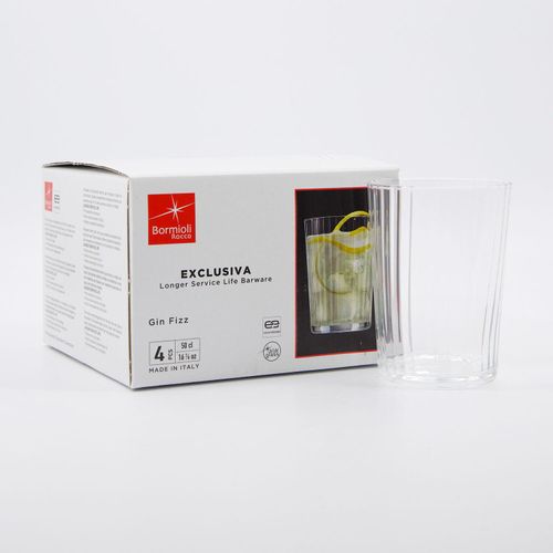 4er-Pack weiße runde Trinkgläser