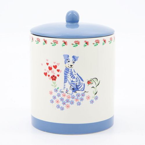 Weiße runde Keksdose 11x14cm