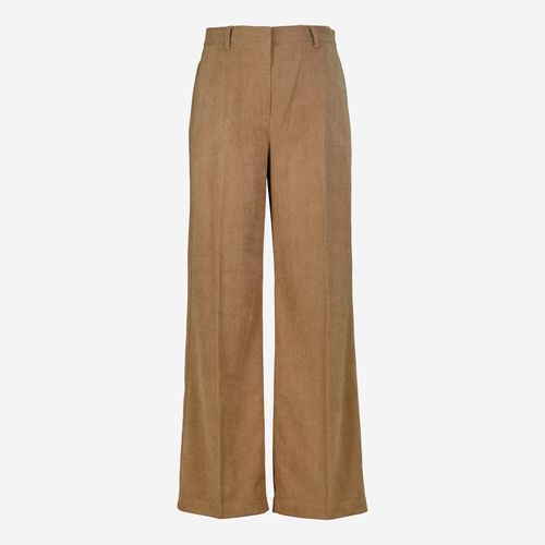 Beige Wide Leg Hose