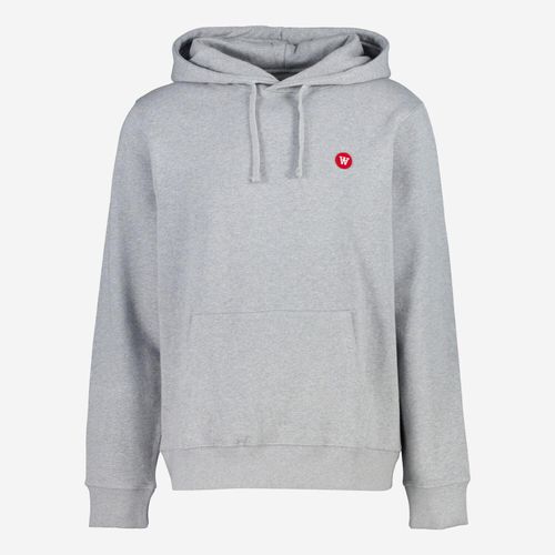 Grauer Kapuzenpullover mit Logo-Detail Image