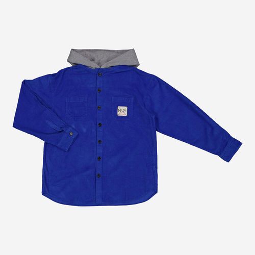 Blaue Jacke aus Cord