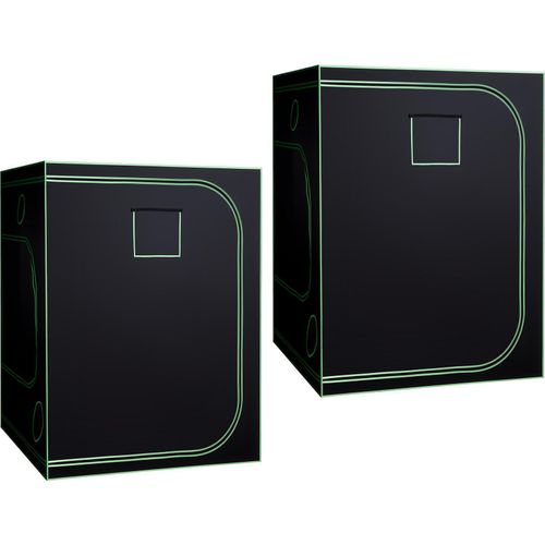 SucceBuy Growzelt 150x150x200 cm, Indoor-Pflanzenzelt mit LED-Zuchtlicht & Bel¹ftungssystem, Growbox aus 600D Mylar, Zuchtzelt f¹r Blumen und Gem¹se