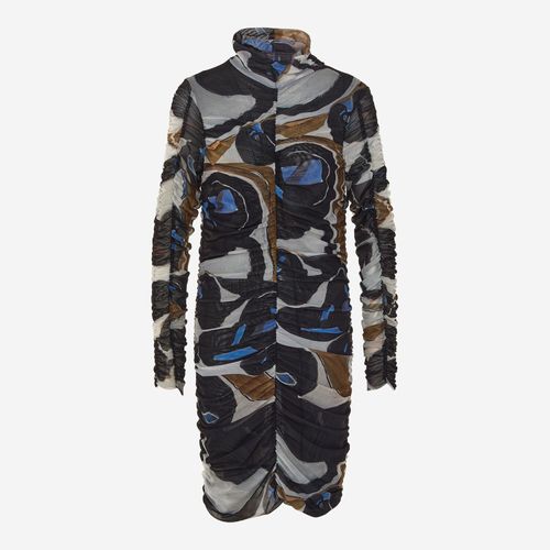 Mehrfarbiges Midikleid mit Muster