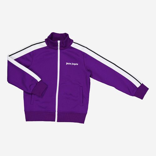 Violette Trainingsjacke mit Stehkragen
