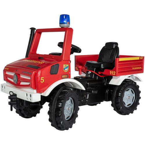 Tretfahrzeug ROLLY TOYS "rollyUnimog Fire", rot, Tretfahrzeuge, KinderB:118cm H:81cm T:54cm, inkl. rollyFlashlight, B:118cm H:81cm T:54cm