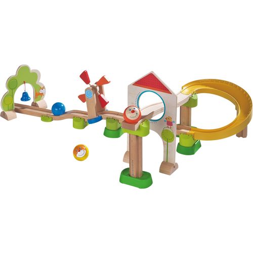 Kugelbahn-Bausatz HABA "Kullerbü - Windradbahn", bunt, Kugelbahnen, KinderØ:5cm, Holz, Kunststoff, Made in Germany, Ø:5cm
