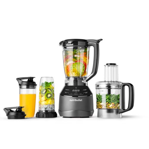 NUTRIBULLET Standmixer "nutribullet Full Size Blender Combo NBF580B - Standmixer, 1200 Watt", schwarz, B:20,5cm H:44,2cm T:20,5cm, Zerkleinerer, 3 Geschwindigkeitsstufen, 1,8 Liter Krug, 2 Mixbecher (700&925ml)