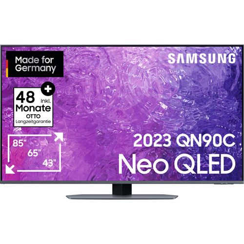 SAMSUNG LED-Fernseher, Energieeffizienz: G (A-G), grau (carbon silber), 43, Fernseher, Neo Quantum HDR, Neural Quantum Prozessor 4K, Gaming Hub