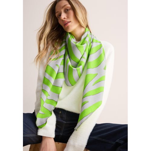 Halstuch CECIL, Damen, Gr. onesize, gelb (citrus lime), Stoff, 70% Polyester, 30% Viskose, gemustert, Modetücher, mit grafischem Muster