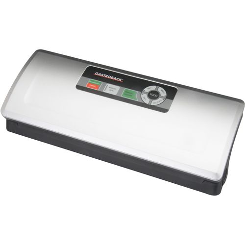 GASTROBACK Vakuumierer "Design Vakuumierer Plus 46008", grau (anthrazit), B:37cm H:7,5cm T:14cm, Vakuumierer, inkl. 10 Folienbeutel