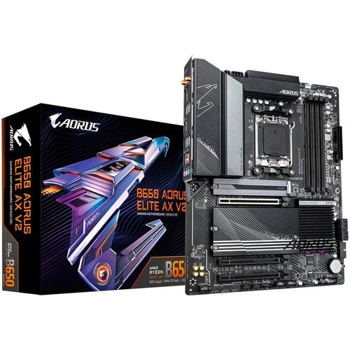 GIGABYTE Mainboard "B650 AORUS ELITE AX V2", schwarz, B:30,5cm H:3,5cm T:24,4cm, Mainboards