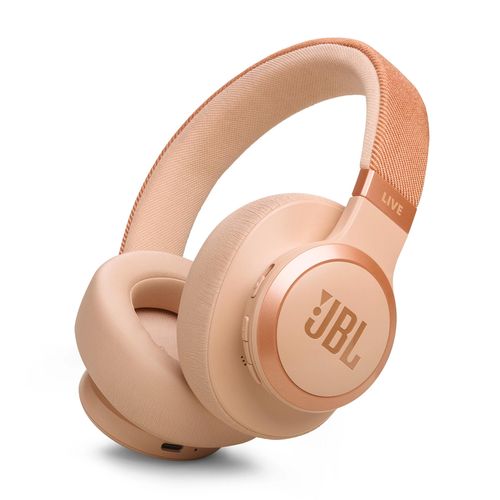 JBL Over-Ear-Kopfhörer "LIVE 770NC mit JBL Signature Sound und Surround Sound", beige, B:7,6cm H:9,3cm T:2,7cm, Kopfhörer, Kabelloser Over-Ear-Kopfhörer mit True Adaptive Noise Cancelling