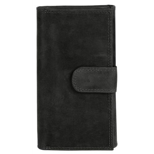 Geldbörse BAGAN, Damen, schwarz, Leder, vintage, Kleinlederwaren, echt Leder