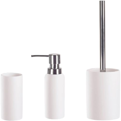 Badaccessoire-Set KLEINE WOLKE "Pur", weiß, Keramik, Badaccessoires-Sets