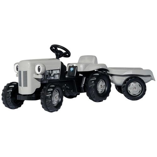 Tretfahrzeug ROLLY TOYS "Little Grey Fergie", grau, Tretfahrzeuge, KinderB:46cm H:50cm T:133cm, Kunststoff, Traktor mit Trailer, B:46cm H:50cm T:133cm