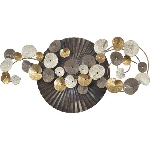 Wanddekoobjekt PAJOMA "Wanddekoration", braun, B:120cm H:58cm T:9cm, Metall, Wanddekoobjekte, Großes Wandobjekt aus Metall