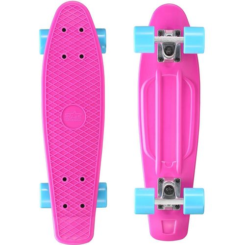 Skateboard STAR-SKATEBOARD, pink (pink, hellblau), Skateboards, Kinder, Kicktail