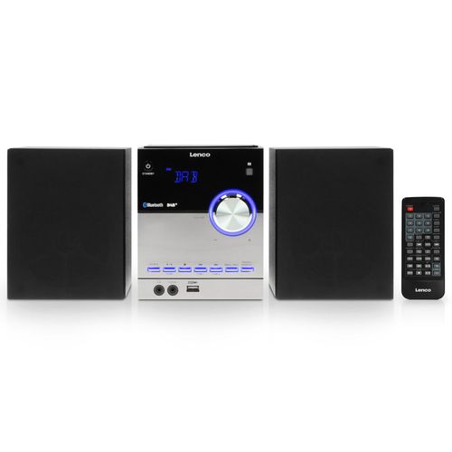LENCO Microanlage "MC-150 Micro Stereoanlage mit DAB+, FM, CD, BT, USB", schwarz, B:31,1cm H:22,3cm T:33,6cm, Radios