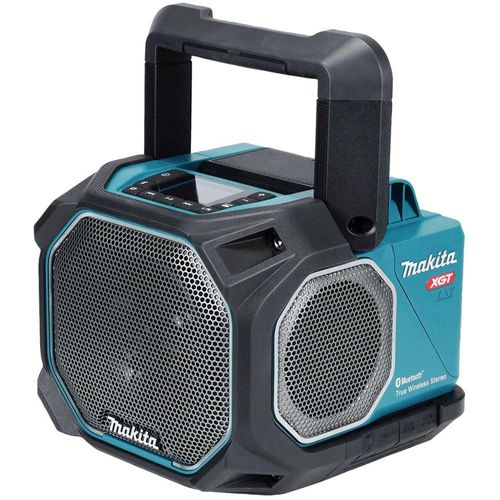 Bluetooth-Lautsprecher MAKITA "»MR014GZ«", blau (türkis), H:20,5cm T:24,3cm, Lautsprecher, ohne Akku, ohne Ladegerät