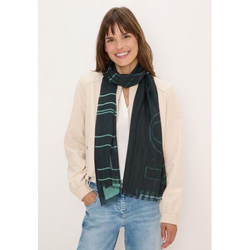 Schal CECIL, Damen, Gr. onesize, grün (ink grün), Stoff, 100% Modal, gemustert, Modetücher, aus Modal