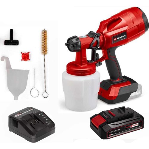 Einhell Akku-Farbsprühsystem TC-SY 18/60 Li- Farbsprühpistole Akku 2.5 Ah,