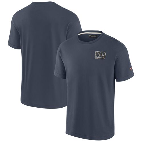 T-Shirt FANATICS "Fanatics T-Shirt New York Giants Terrazzo SS Crew", Damen, Gr. L, blau, 100% Baumwolle, Shirts T-Shirt