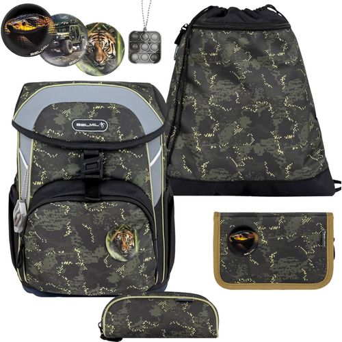 Belmil Schulranzen Set Night Hunter "Dschungel" 1.Klasse Jungen Einschulung Grundschule Maxi 2026