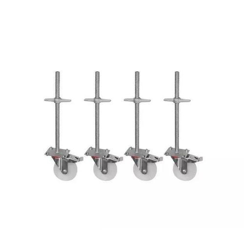 4er-Set Gerüsträder Gerüstrollen Gerüstfuss Beine für Gerüste mit Bremse fi160