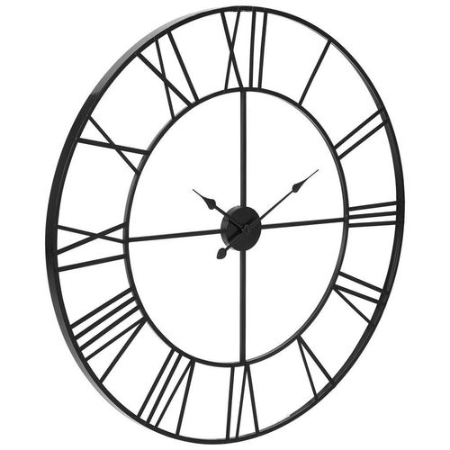 Mid.you Wanduhr , Schwarz , Metall , 96x96x3 cm , Bsci , Dekoration, Uhren, Wanduhren