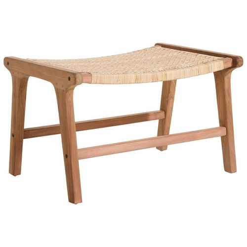 Livetastic Hocker , Naturfarben , Holz, Naturmaterialien , Teakholz , massiv , 65x41x47 cm , Wohnzimmer, Sessel, Hocker, Sitzhocker
