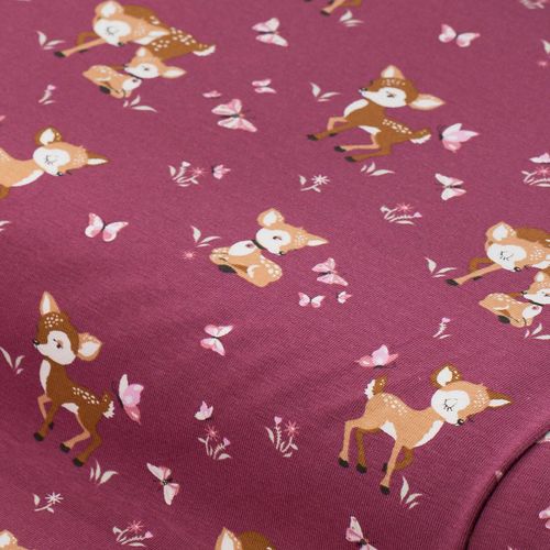Baumwoll-Jersey "Rehlein" mit Elasthan, mauve