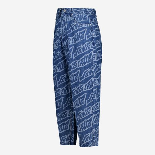 Dunkelblaue Creep Repeat Big Pants Jeans mit Logo-Muster