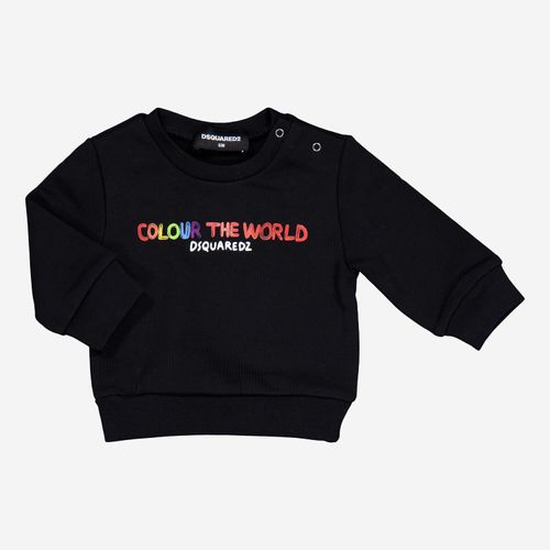 Schwarzes Sweatshirt mit Textdruck
