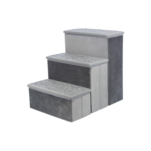 Haustiertreppe TRIXIE "Treppe mit Stauraum", grau, B:45cm H:50cm L:34cm, Rampen, Haustiertreppe