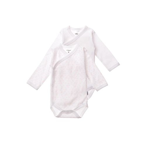 Body LILIPUT, Jungen, Gr. 44, EURO-Größen, rosa (weiß, rosa), 100% Baumwolle, bedruckt, unifarben, kurz, Bodys Body, mit praktischer Druckknopfleiste