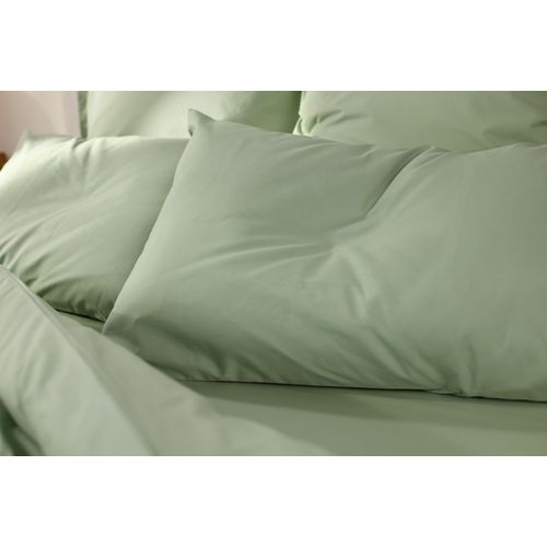 Emma Comfort Perkal Kopfkissenbezug | Salbei-Grün | 80x80cm